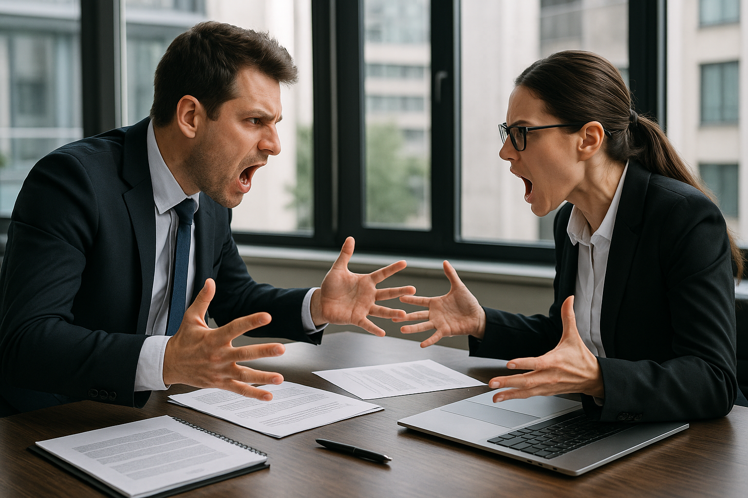 Partners arguing Partners arguing